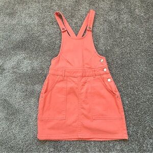 Urban Outfitters Bright Orange Overall Dress